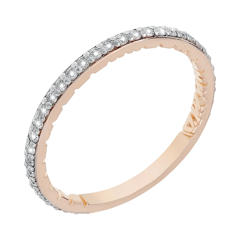 Золотое кольцо с фианитами № 101832