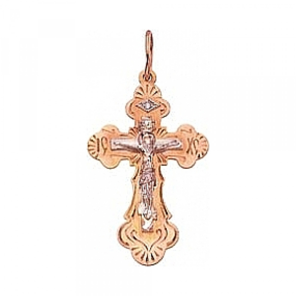 Крест с бриллиантом № 9012