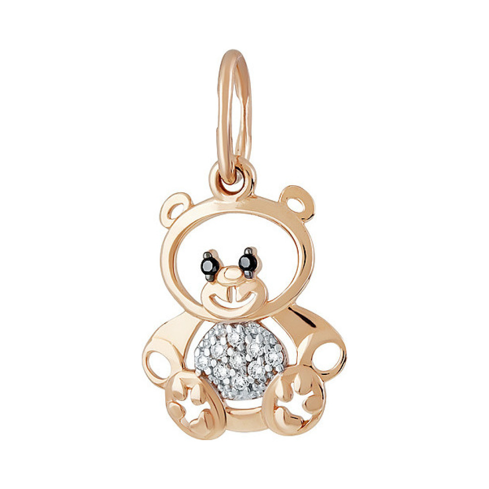 Золотая подвеска с фианитом № 137067