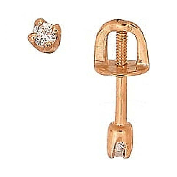  Пусеты с фианитом № 2545