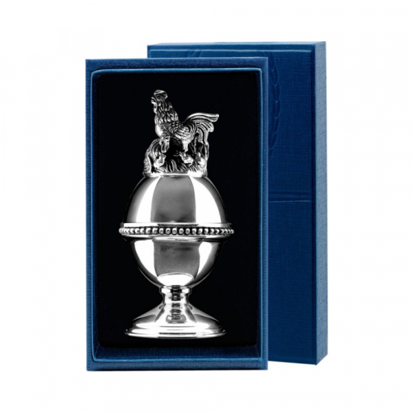 Серебряная подставка д/яйца «Петух»