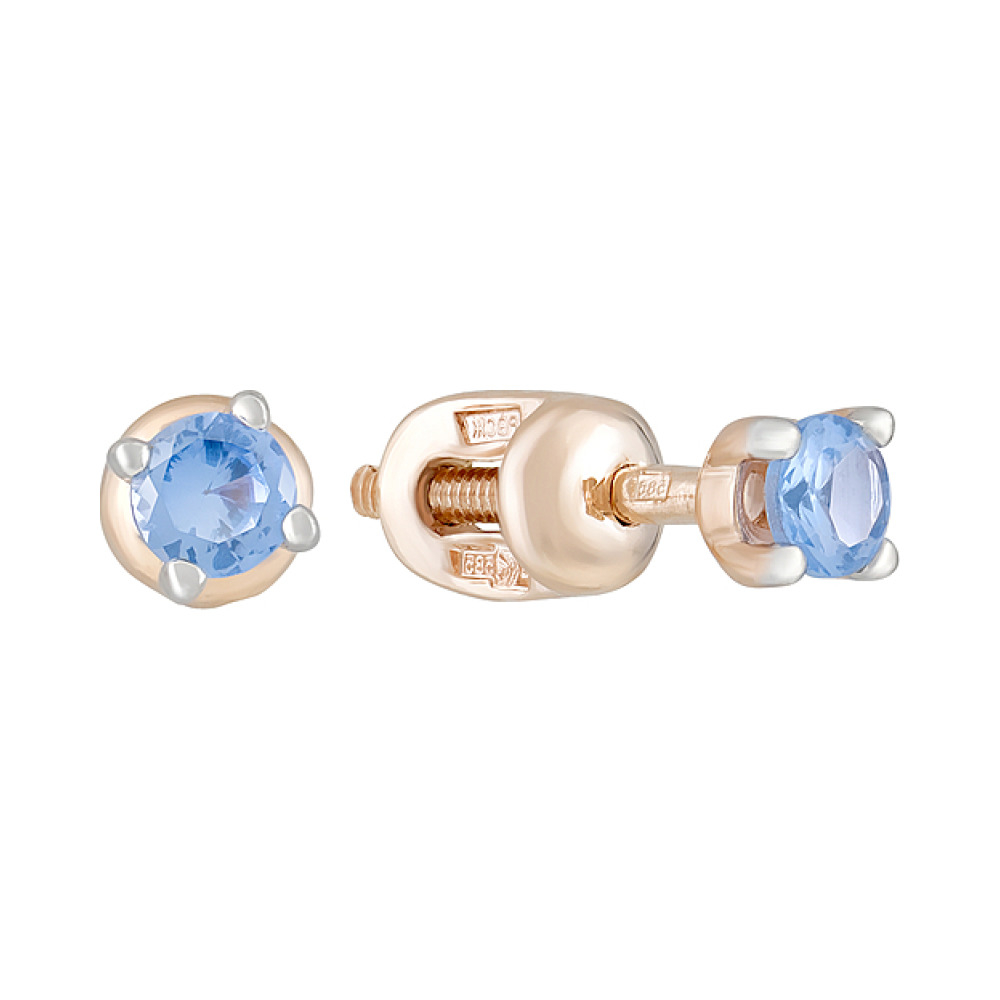 Пуссеты с фианитом № 124185