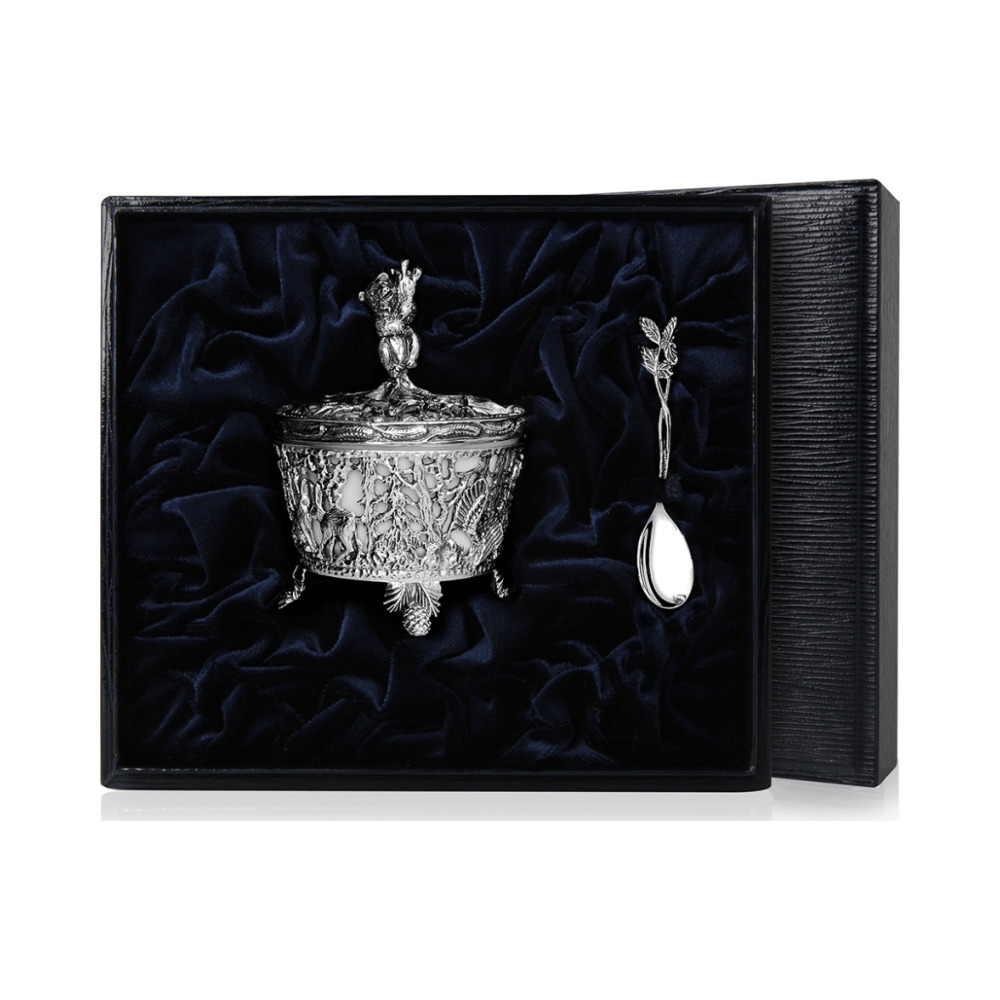 Серебряная солонка «Охотничья-Медведь»