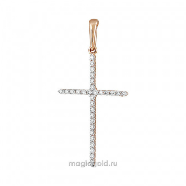 Золотая подвеска с фианитами № 139615