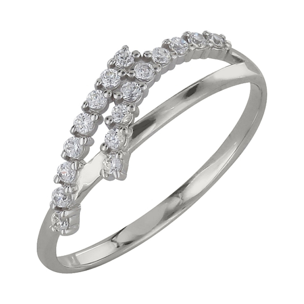 Золотое кольцо с фианитом № 98378