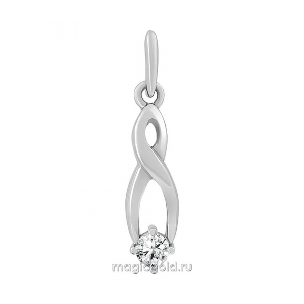 Золотая подвеска с бриллиантом № 138138
