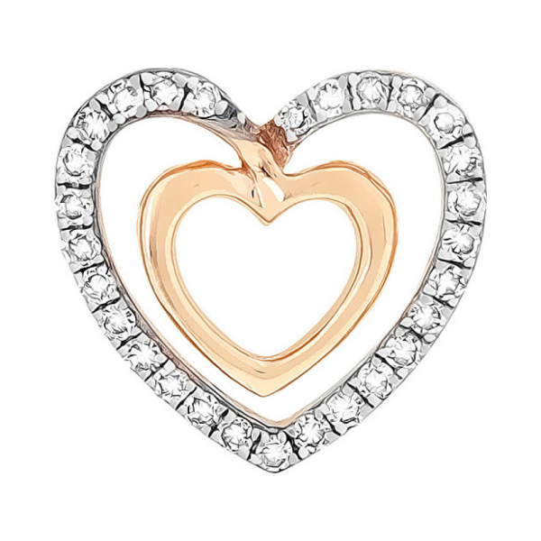 Золотая подвеска с бриллиантом № 113801