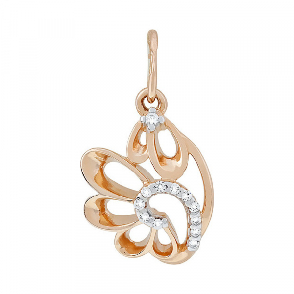 Золотая подвеска с фианитами № 116445