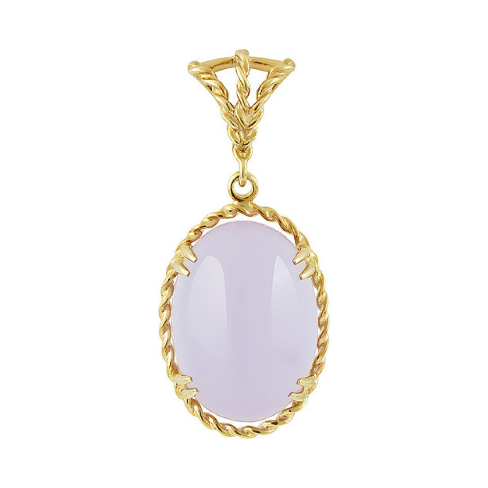 Серебряная подвеска с алпанитом и золотым покрытием № 132397