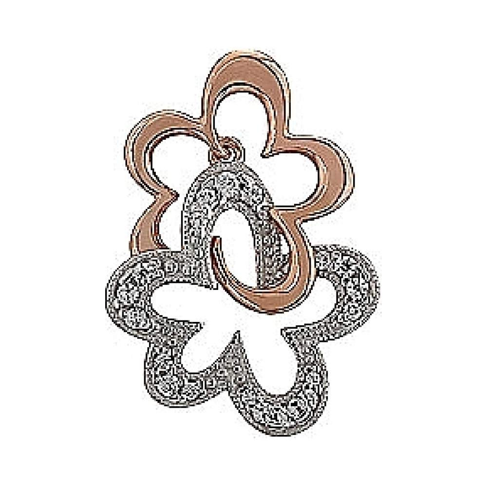 Золотая подвеска с фианитом № 72844