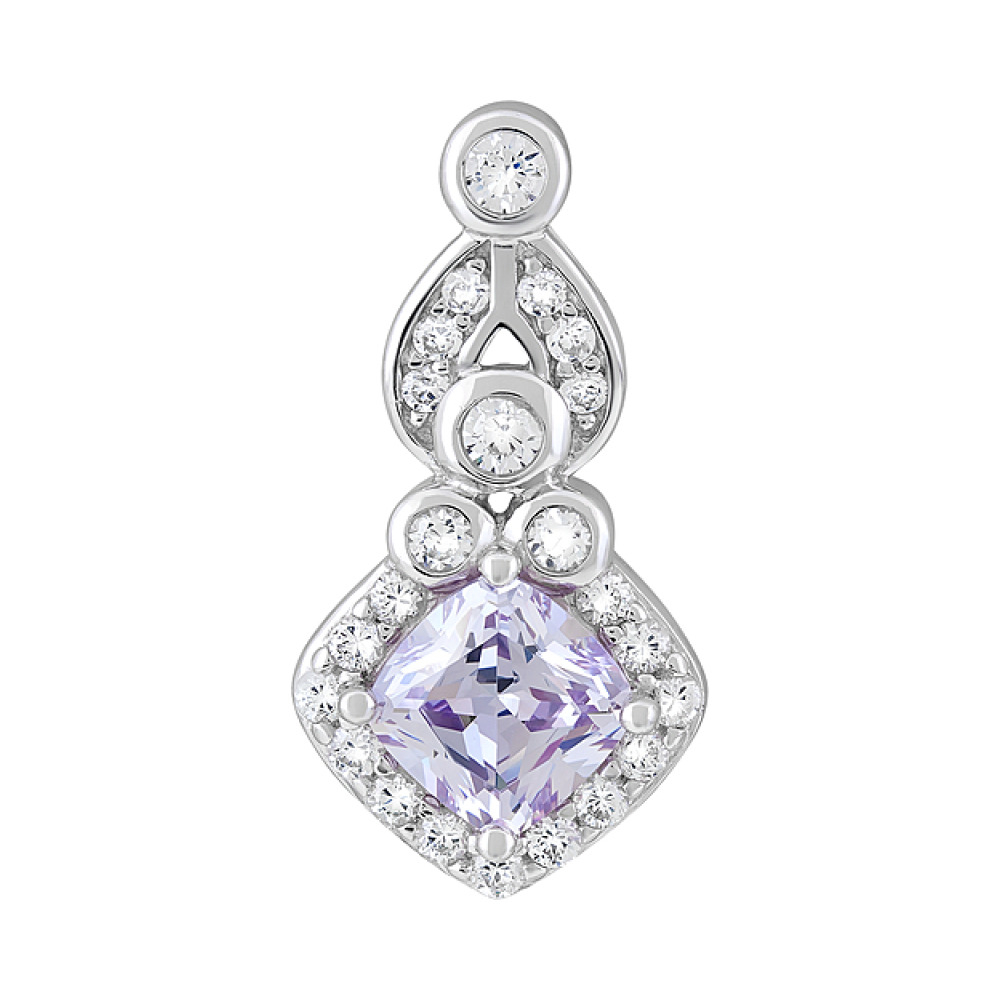 Серебряная подвеска с фианитами № 127710