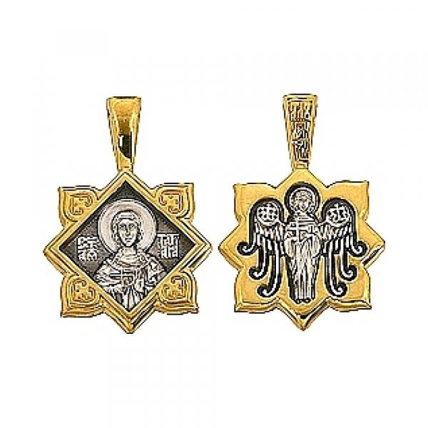  Образок «Святая мученица Татиана. Ангел Хранитель» № 39172