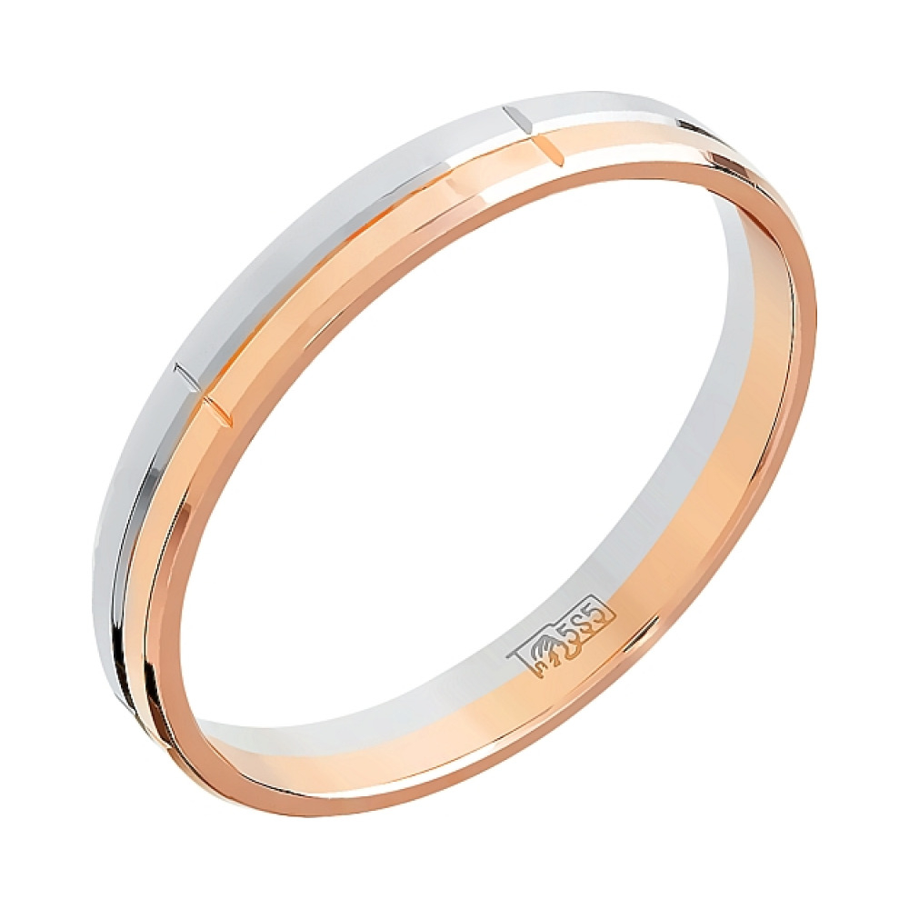 Золотое кольцо обручальное 3мм № 96253