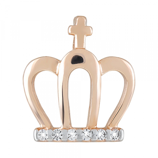 Золотая подвеска с фианитами № 124337