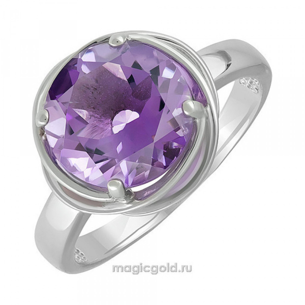 Серебряное кольцо с аметистом № 140143