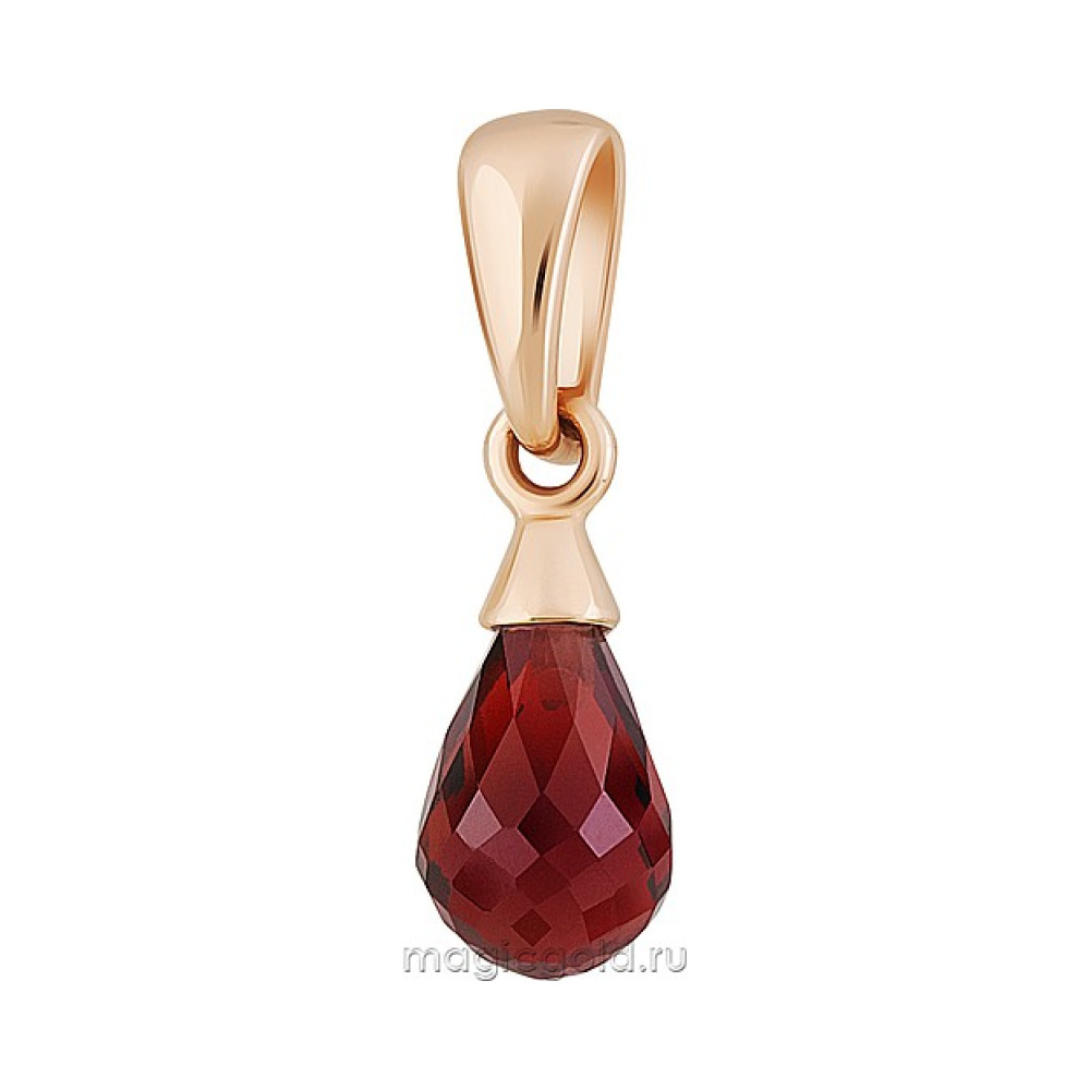 Золотая подвеска с гранатом № 162978