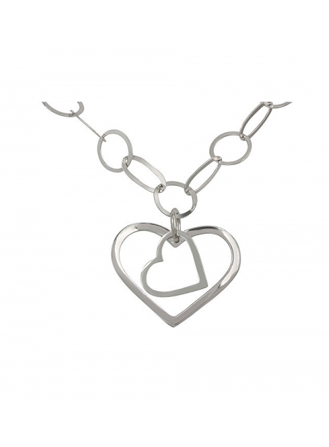 Серебряное колье без камня № 106716