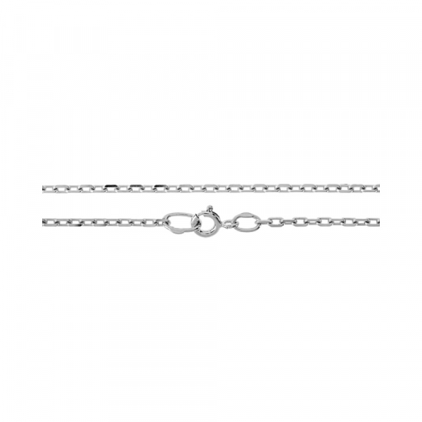 Серебряная цепь якорная граненая родированная № 123411