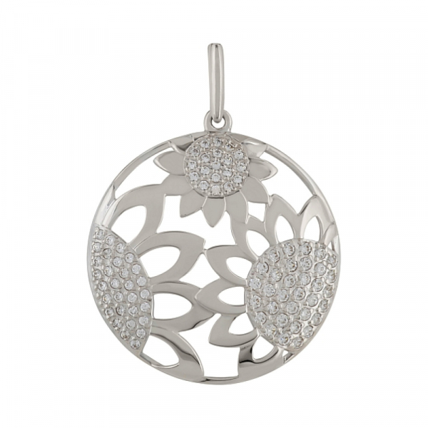 Золотая подвеска с фианитом № 83699