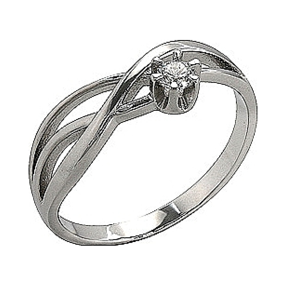 Золотое кольцо с фианитом № 76243