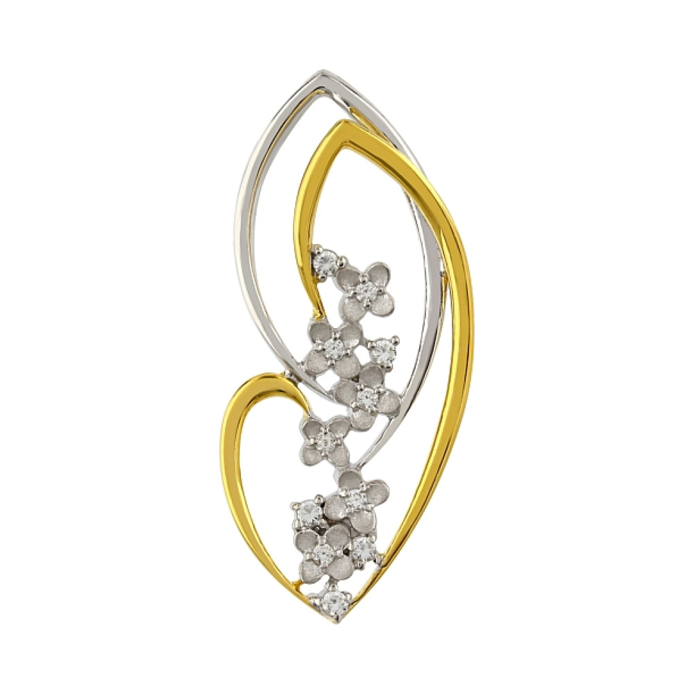 Серебряная подвеска с фианитами № 106195