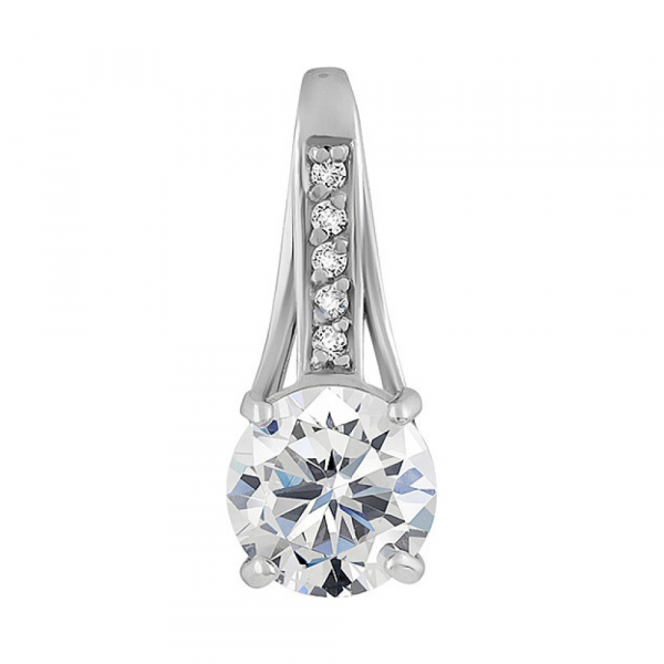 Серебряная подвеска с фианитом № 132962