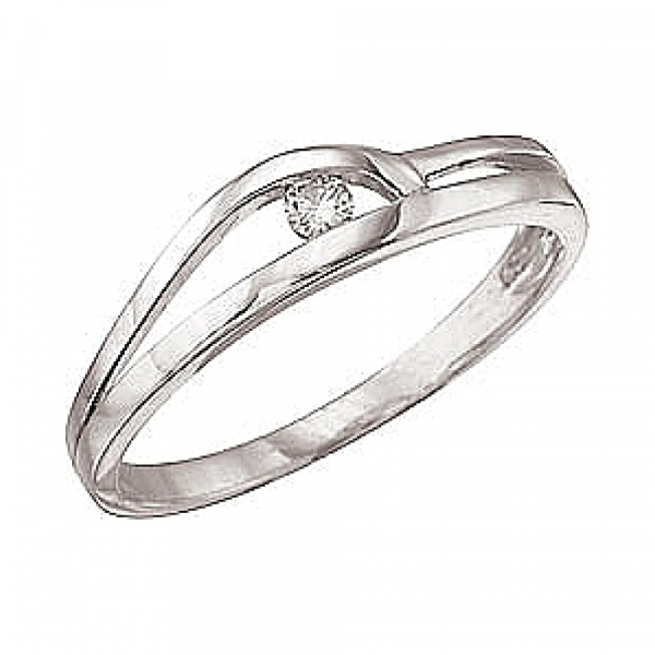 Золотое кольцо с бриллиантом № 31544