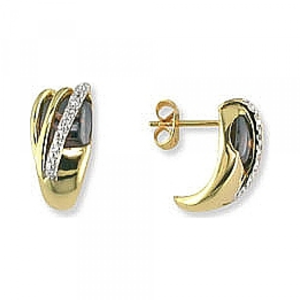  Серьги с фианитом TED LAPIDUS № 34675