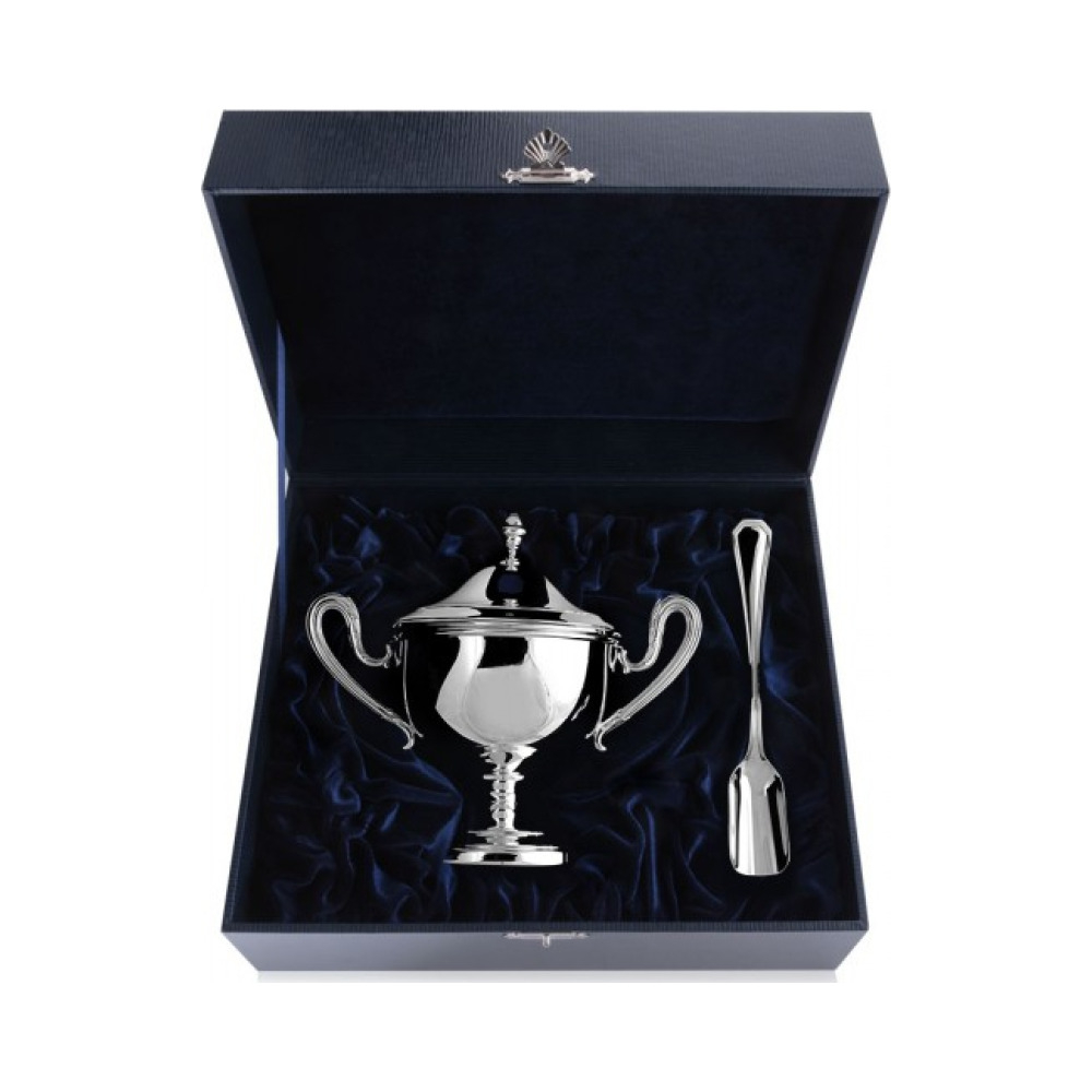 Набор из 2 предметов с серебряной сахарницей и совком