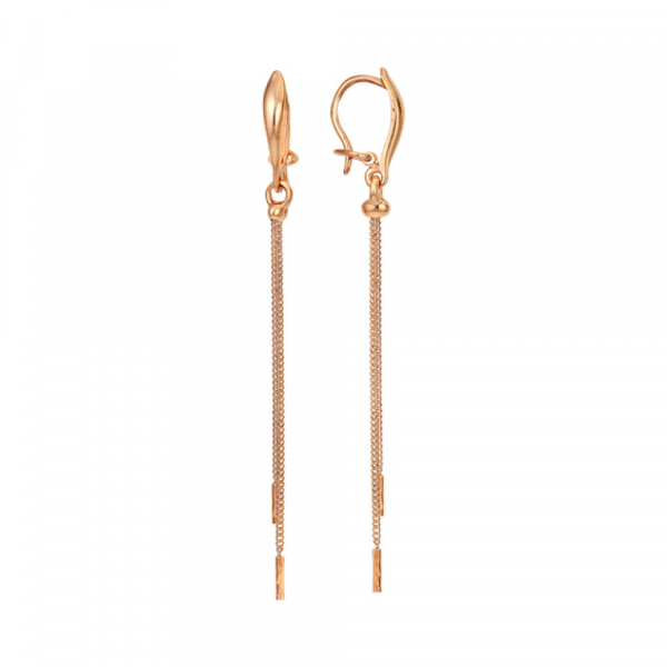 Золотые серьги без камня № 139397