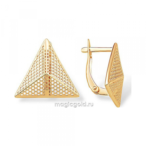 Золотые серьги без камня № 174216