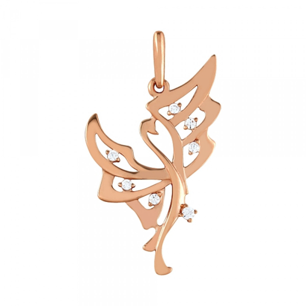 Золотая подвеска с фианитами № 99251