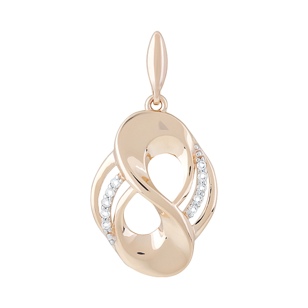 Золотая подвеска с фианитами № 127972