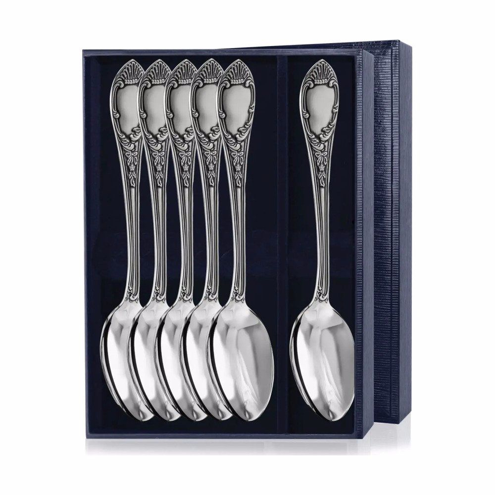 Набор столовых ложек Престиж с чернением в футляре из серебра 925 пробы