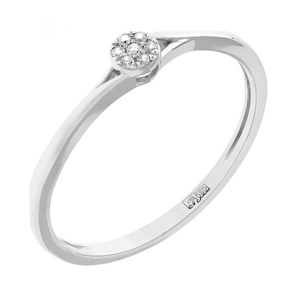 Золотое кольцо с бриллиантом № 104946