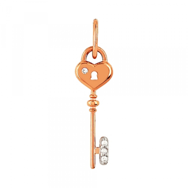 Золотая подвеска с фианитом № 95768