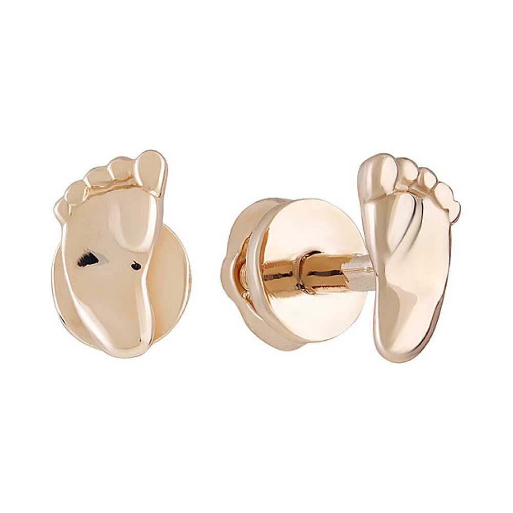 Золотые серьги без камня № 133831