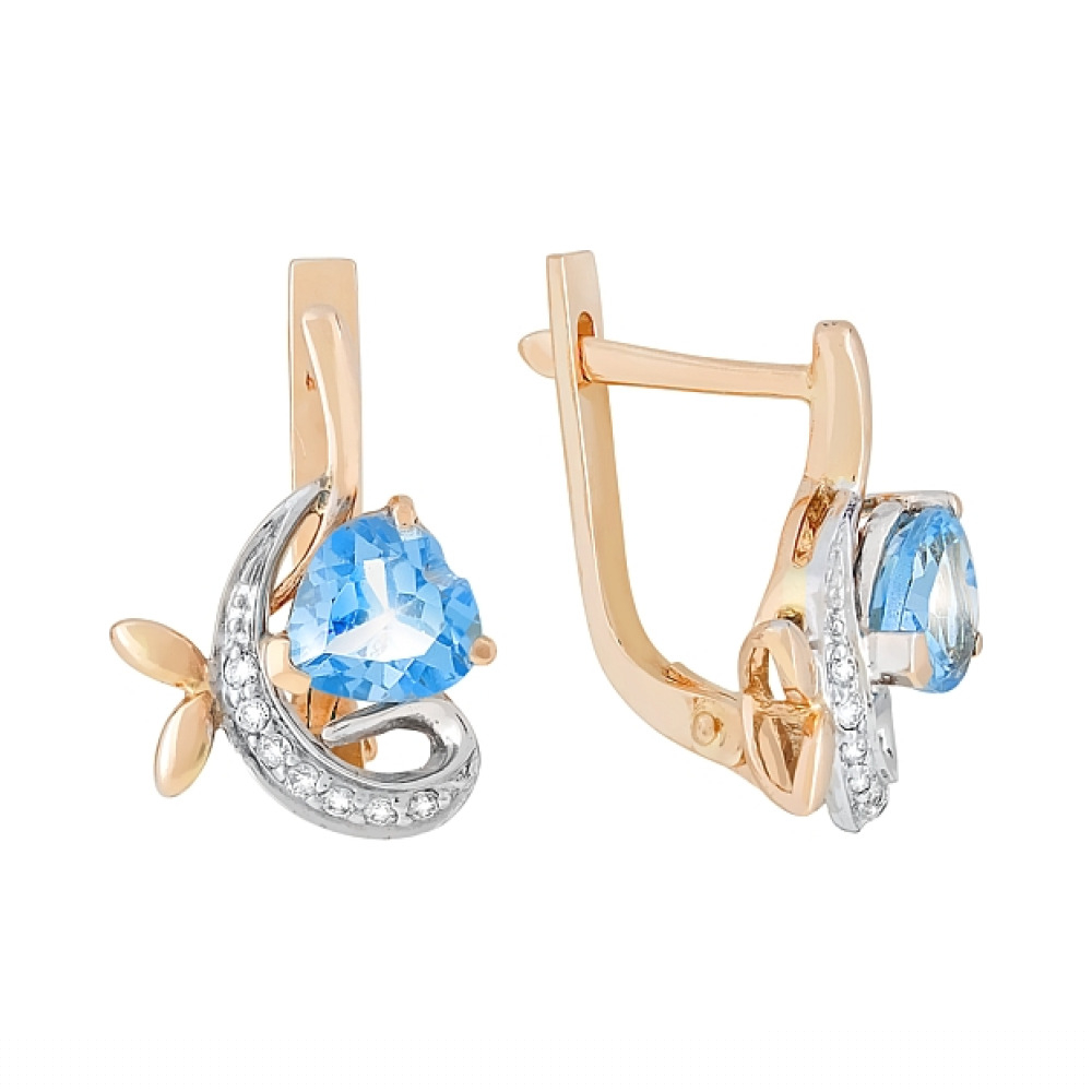 Золотое кольцо с аметистом и фианитом № 135465