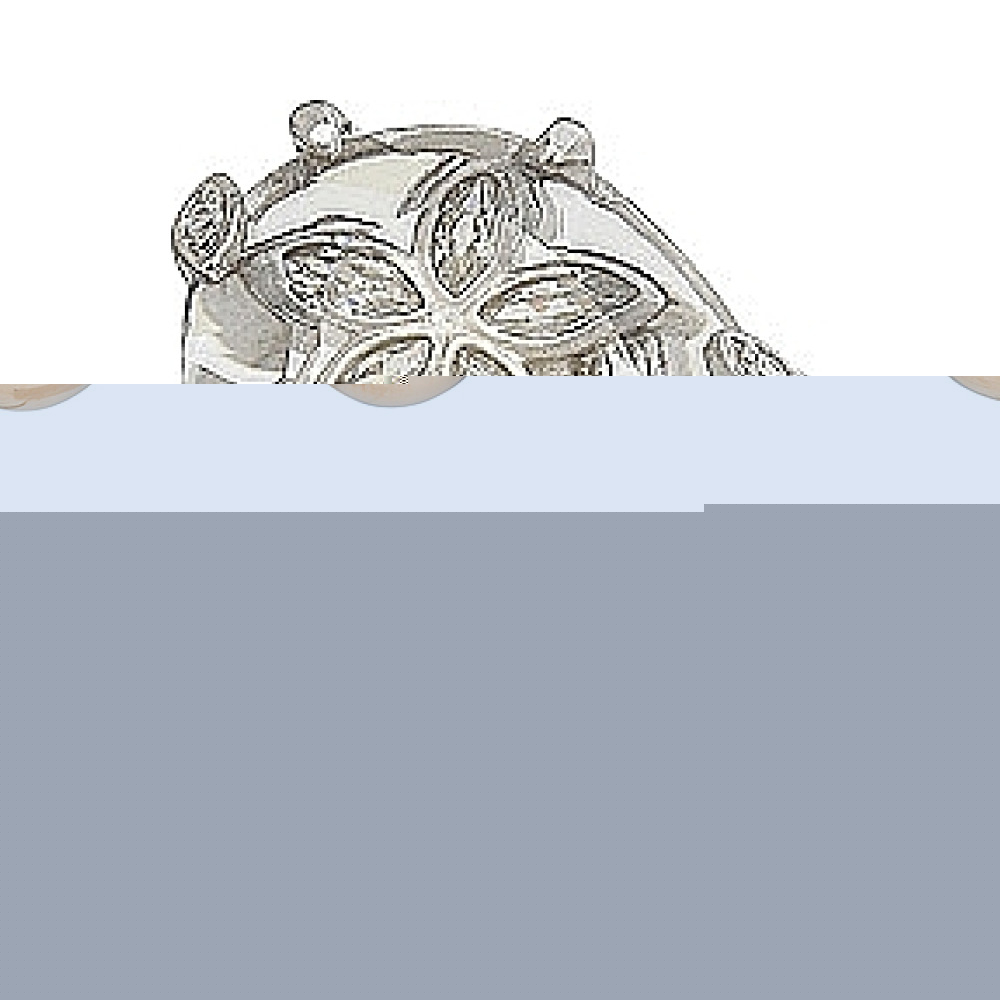 Серебряное кольцо с фианитом и белым кристаллом № 80596