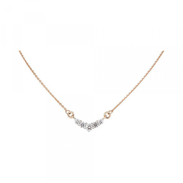 Золотое колье с бриллиантом № 133813