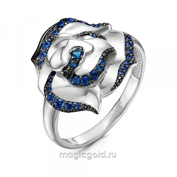 Серебряное кольцо с фианитом № 161286