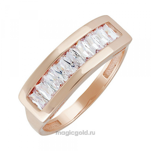 Золотое кольцо с фианитом № 155392