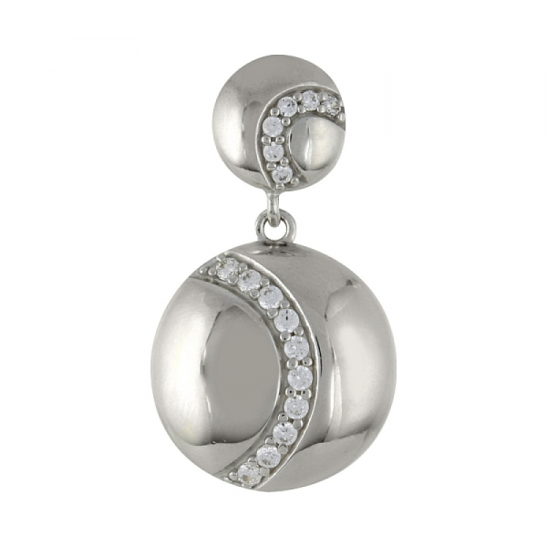 Серебряная подвеска с фианитом № 100283