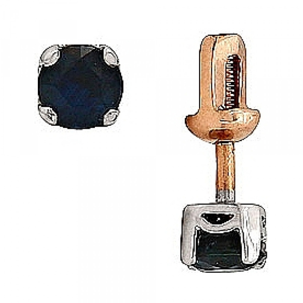 Пуссеты с сапфиром № 28050