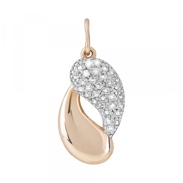 Золотая подвеска с фианитами № 122996