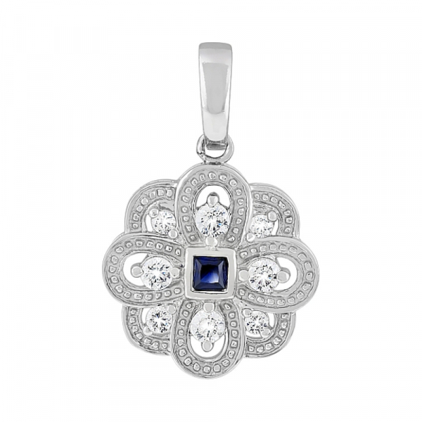 Серебряная подвеска с фианитами № 119079