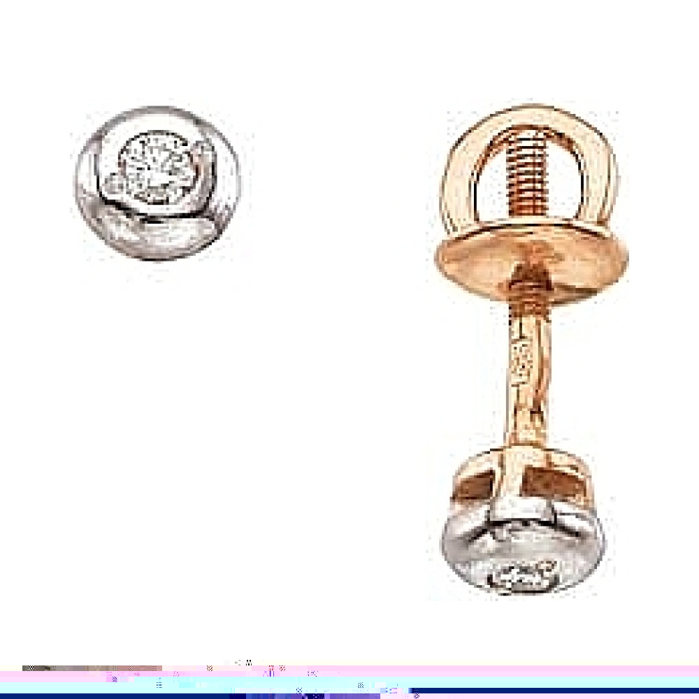 Пуссеты с бриллиантом № 4578