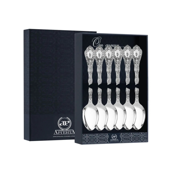 Набор чайных ложек \&quot;Виноградная лоза\&quot; (Серебро 925)