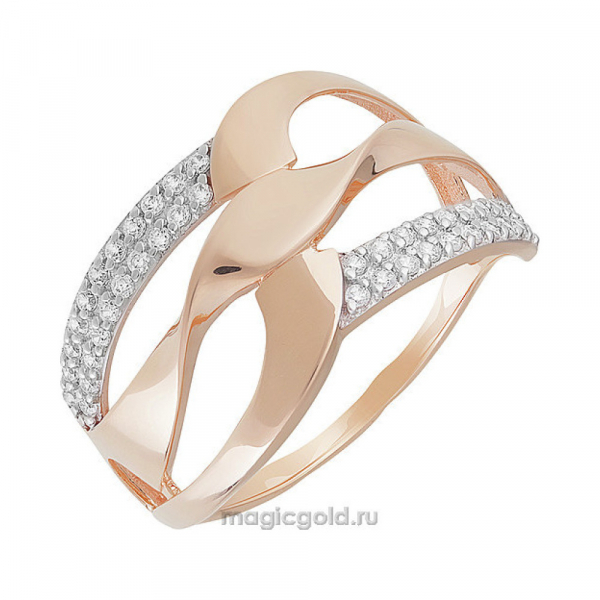 Золотое кольцо с фианитом № 155925
