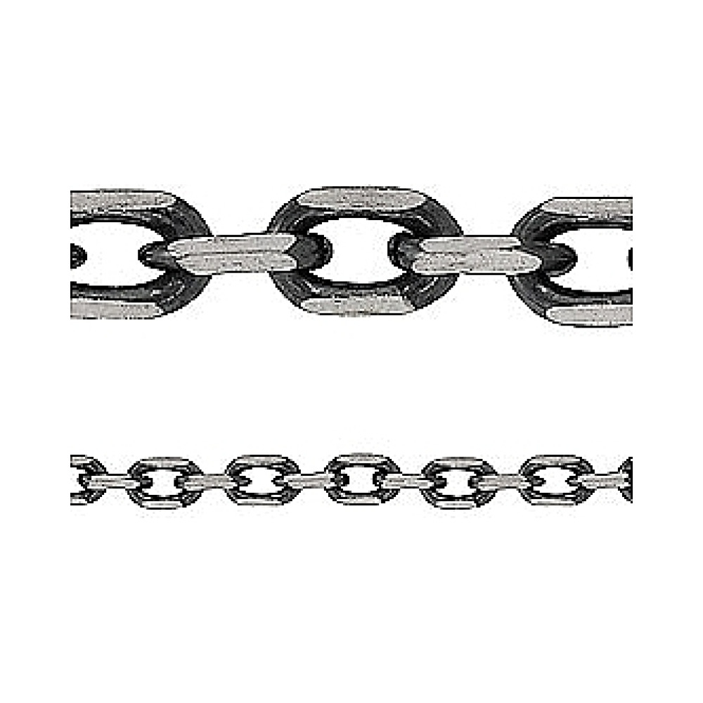 Серебряная цепь якорная граненая черн. № 31051